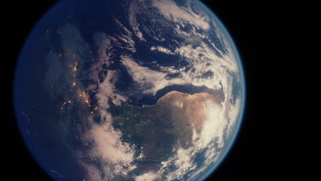 Planet-earth-globe-view-from-space-showing-realistic-earth-surface-and-world-map